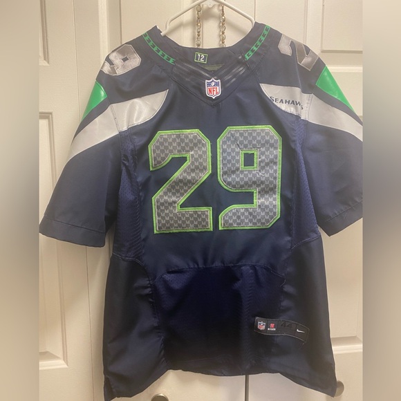 SEATTLE SEAHAWKS #29 EARL THOMAS men’s JERSEY NIKE ON FIELD SIZE 44/M - Picture 2 of 13